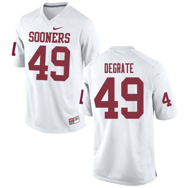 Oklahoma Sooners #49 Travis DeGrate College Football Jerseys Sale-White